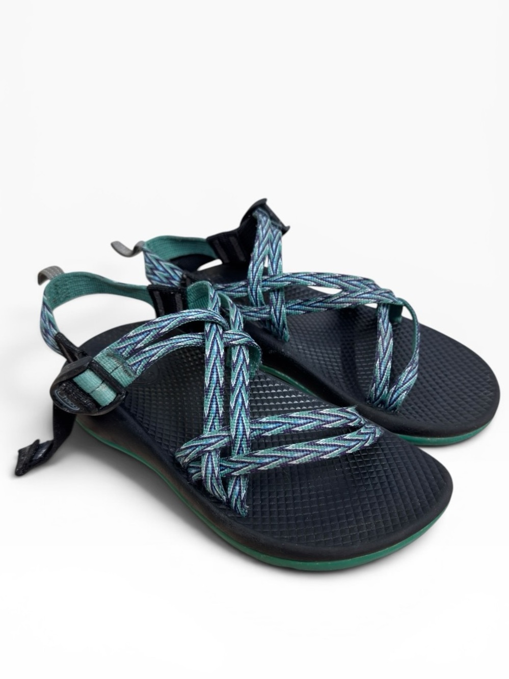 Chaco ZX/2 Classic Toe Loop Sport Sandals Teal Green Youth Size US 4